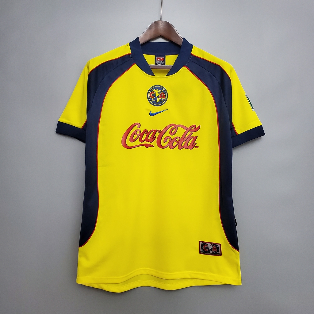 Camisa Retrô América-MEX I 01/02 - Masculina - Amarela