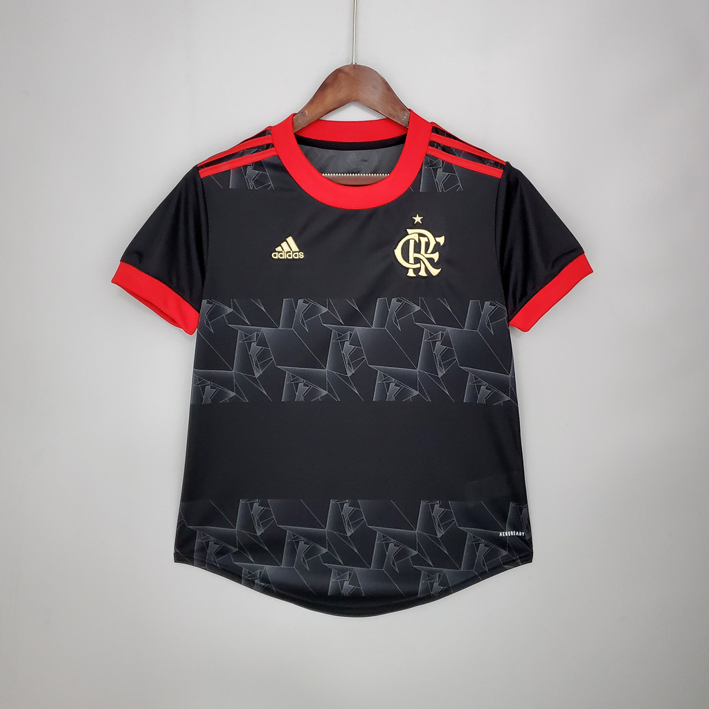Camisa Flamengo III 21/22 - Feminina - modelo Torcedor - Preta