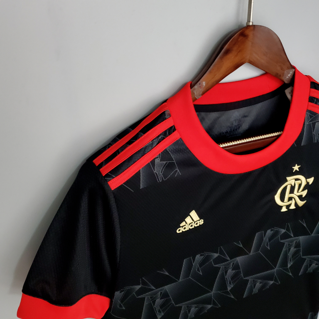 Camisa Flamengo III 21/22 - Feminina - modelo Torcedor - Preta