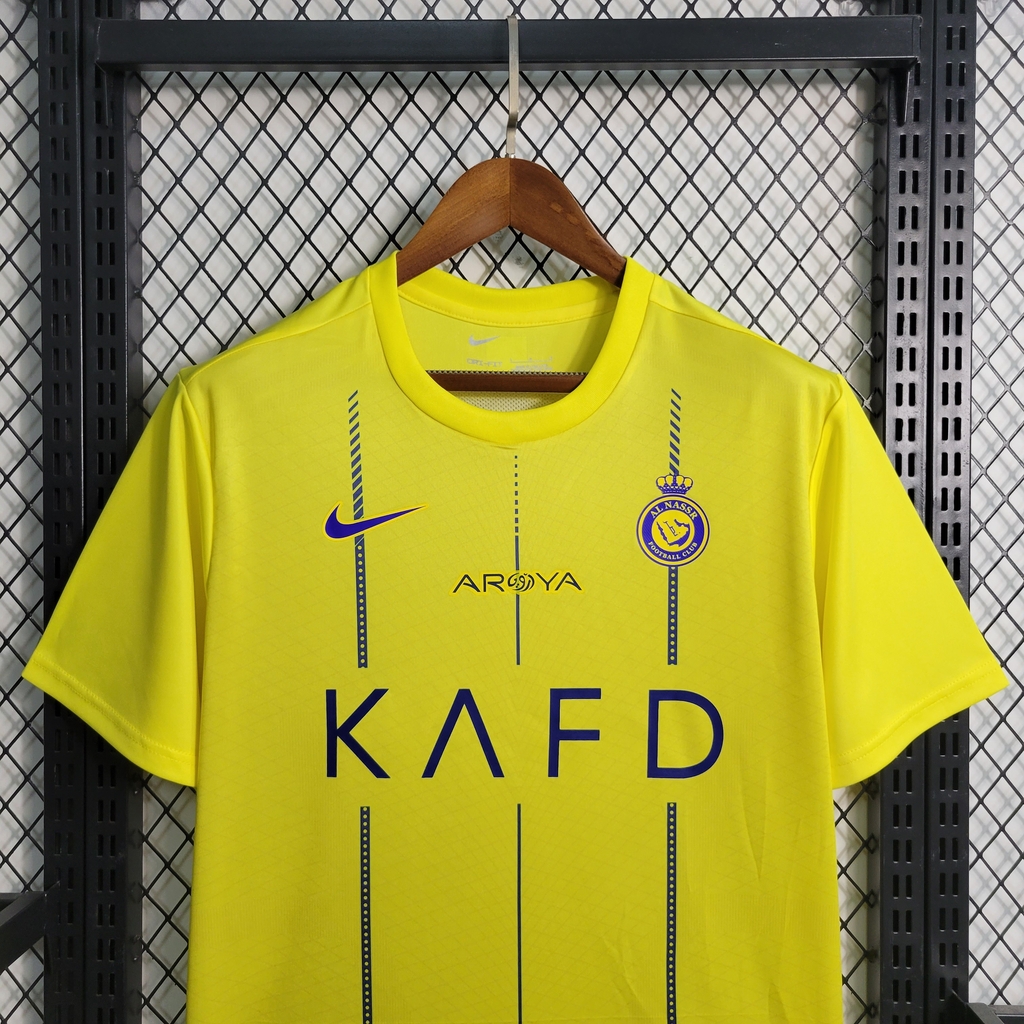 Camisa Al-Nassr FC Home 2022/2023 Amarela e Azul – Versão Jogador