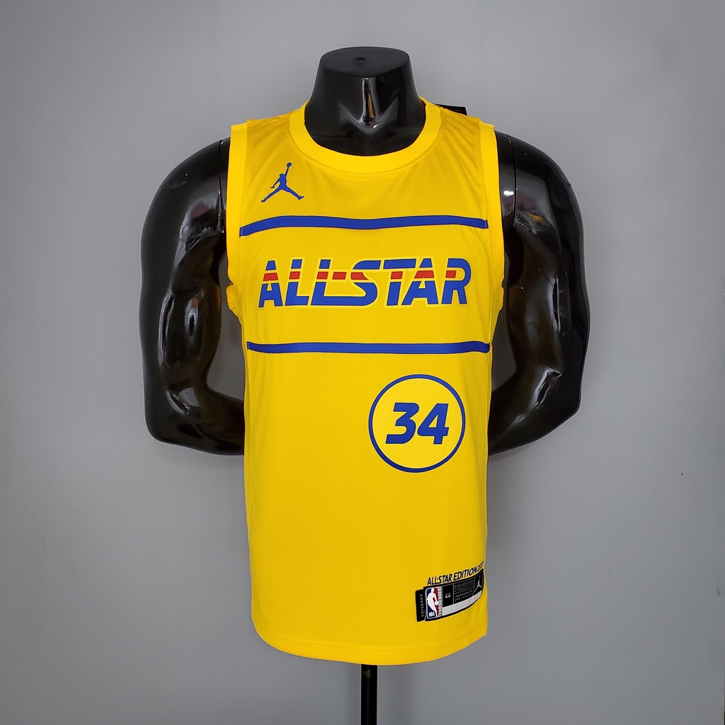 Regata NBA All-Star 2021 Antetokounpo nº 34 Amarela