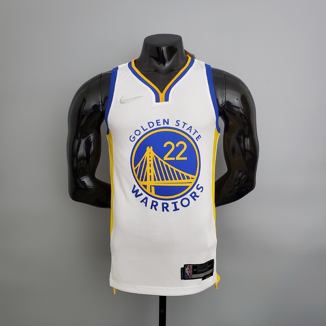 Regata NBA Golden State Warriors 2022 Wiggins nº 22 75th Icon Branca