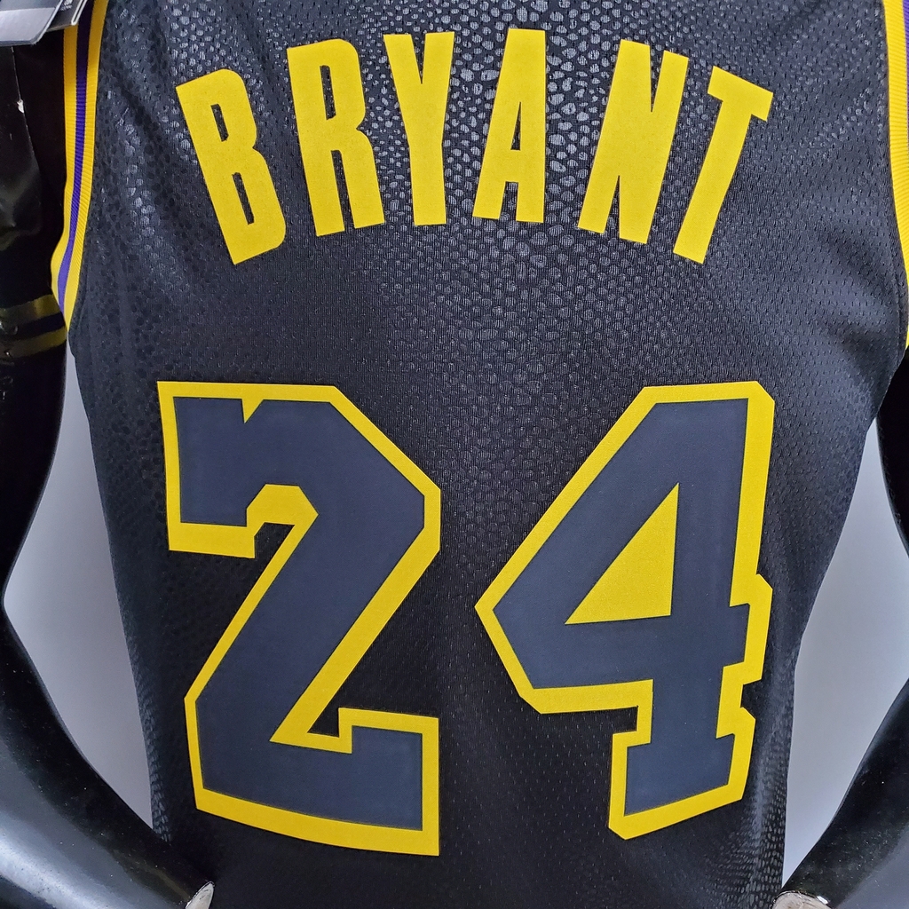 Regata NBA Los Angeles Lakers 2021 Kobe Bryant nº 24 Mamba Negra Pret