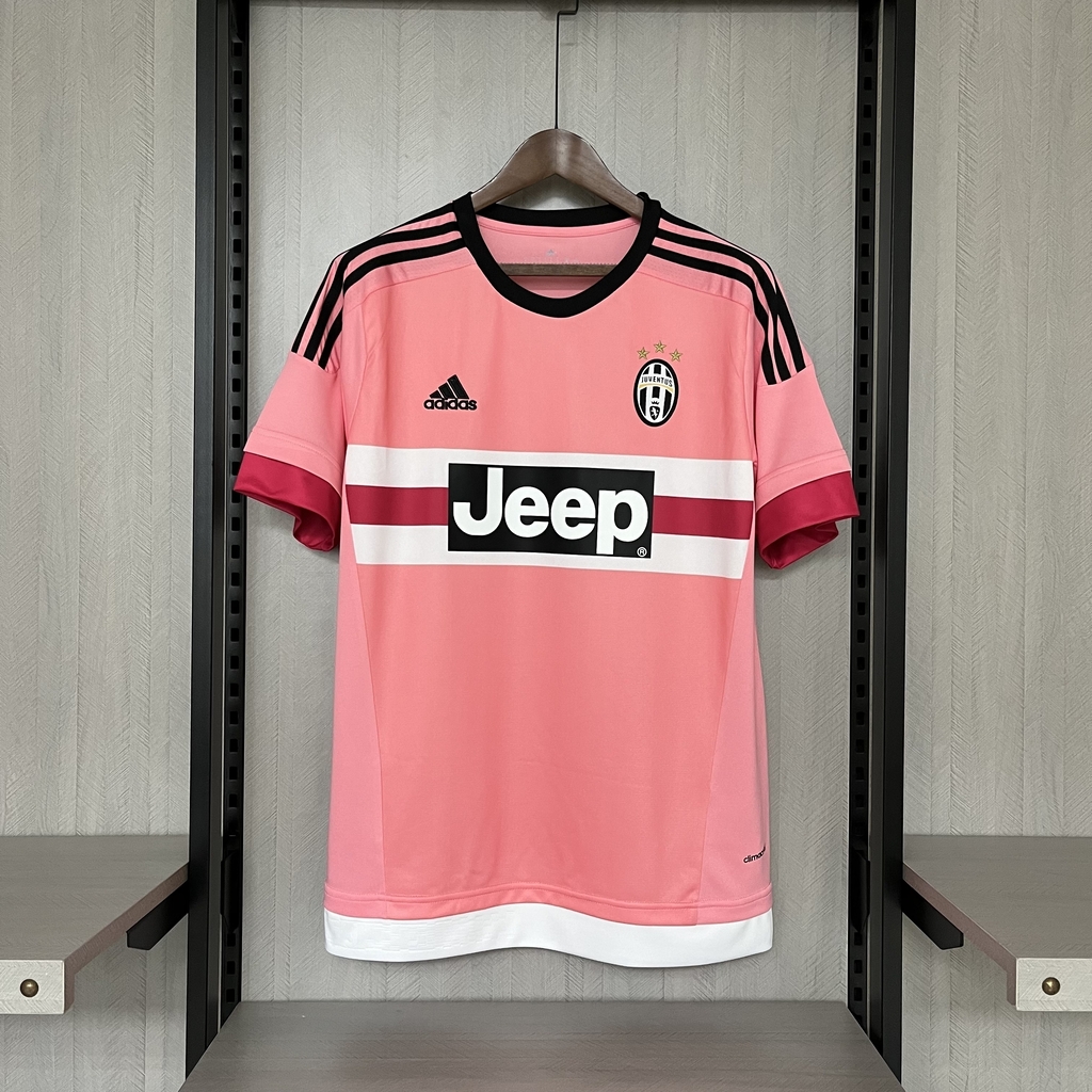Camisa Retro Juventus II Away 2014 2015 Masculina Modelo Fan Rosa