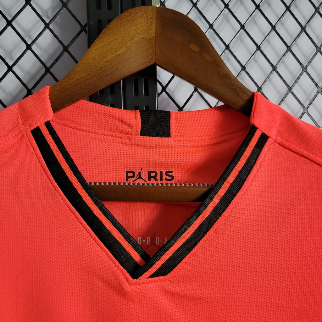 Camisa Retr PSG Paris Saint Germain Jordan 19 20 Masculina Laranja