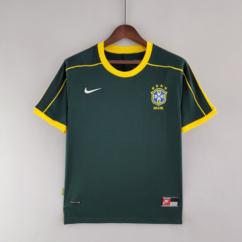 Camisa Brasil Home Retrô Copa do Mundo 2002 - Amarela