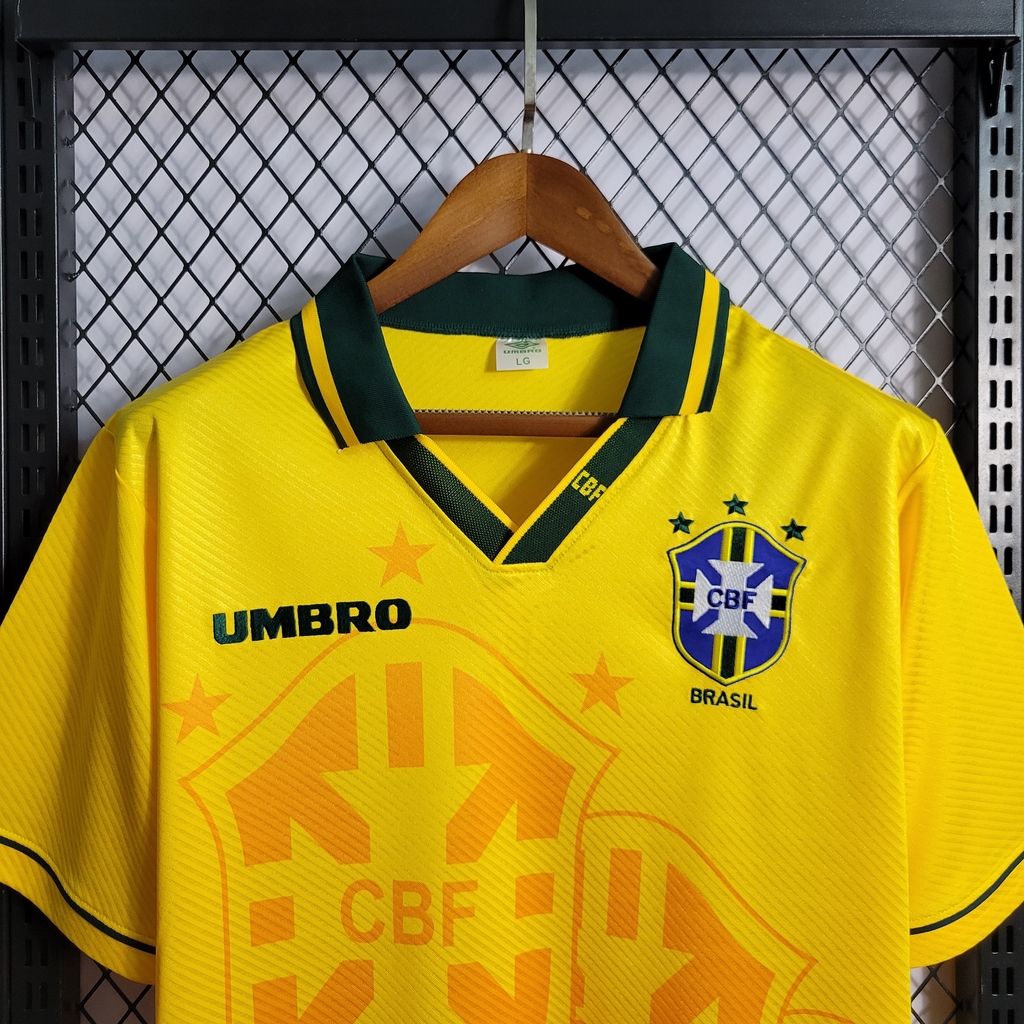 Brasil - Camisa Replica de Futbol Retro, 1994 (Tallaje Americano)