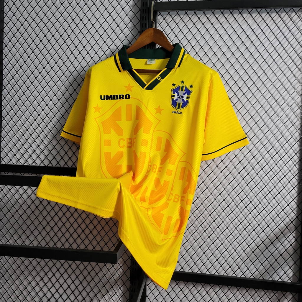 Camisa Retrô Seleção do Brasil I 93/94 Masculina Torcedor Amarela