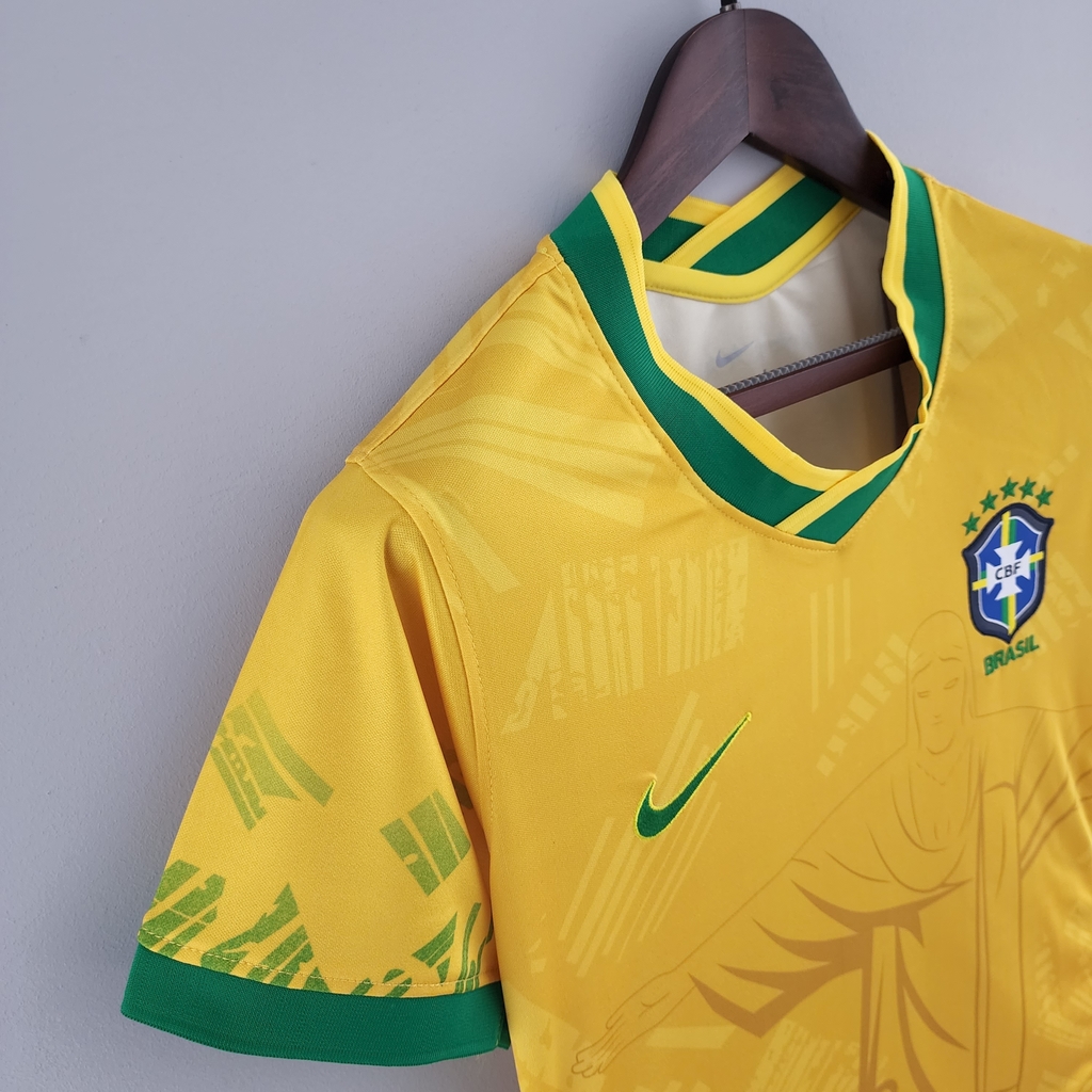 Camisa Concept Seleção do Brasil Edição Rio 2022 Feminina Amarela
