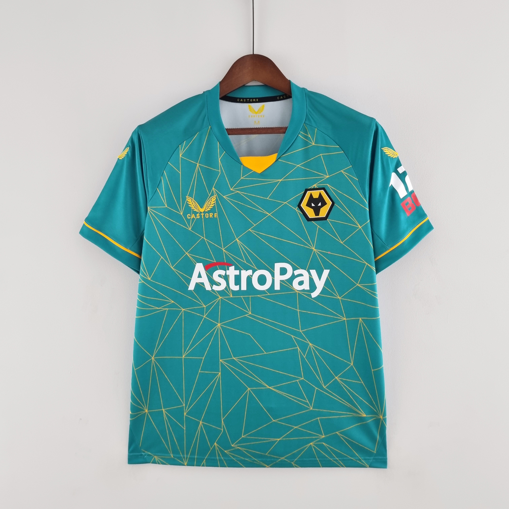 Camisa Wolverhampton Away II 2022 2023 Masculina Fan Torcedor Verde