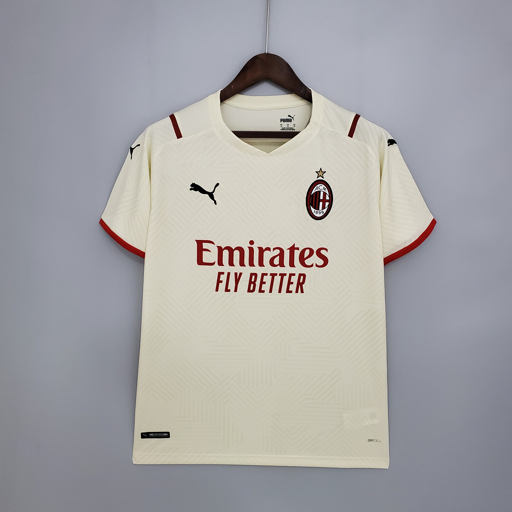 Camisa AC Milan II 21 22 Masculina modelo Torcedor Bege