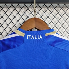 Camisa + Short Infantil Unissex Seleção da Italia I 2023/2024 Adidas - Azul na internet