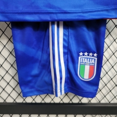 Camisa + Short Infantil Unissex Seleção da Italia I 2023/2024 Adidas - Azul - loja online