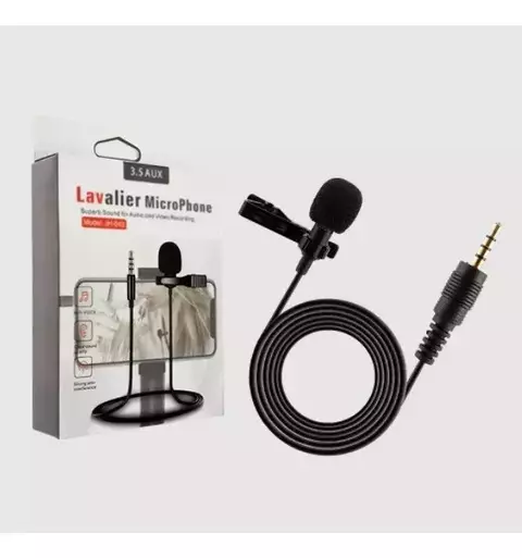 Microfono Corbatero JH-043 Para Celular Con Clip Mini Plug Auxiliar