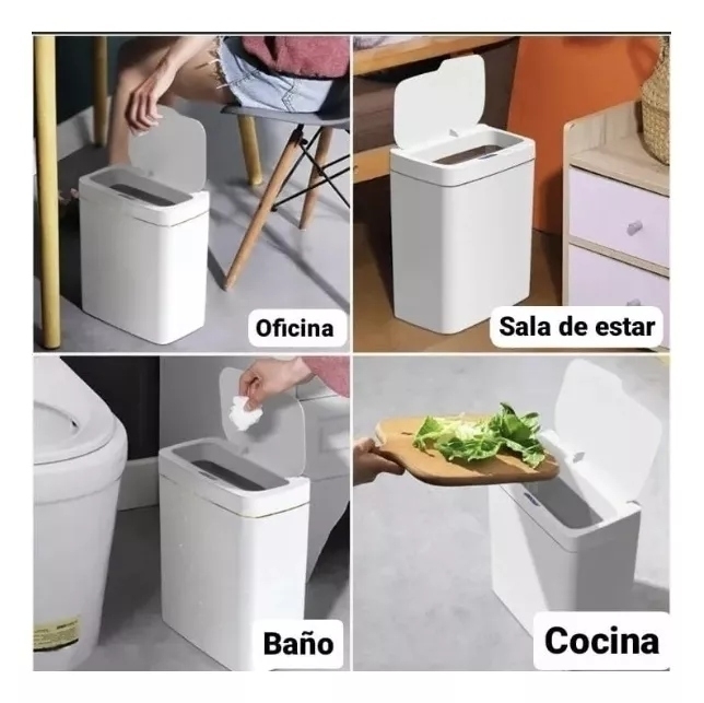 Cesto Residuos Tacho Basura Sensor Automatico 14 Lts