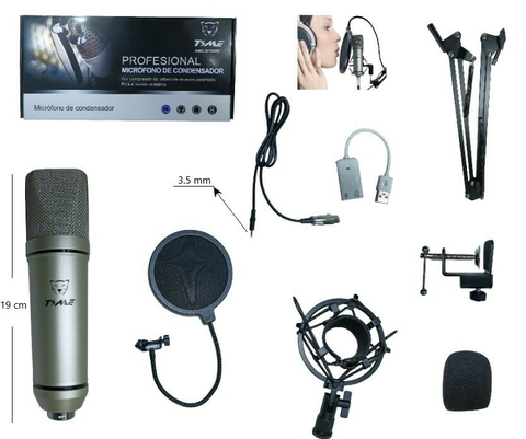 KIT COMPLETO MICROFONO CONDENSER MIC-31005