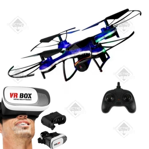 Drone y20 con cámara wifi, joystick y lentes de realidad virtual.