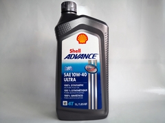 Shell Advance 4T 10w40 Ultra 100% Synthetic 1L