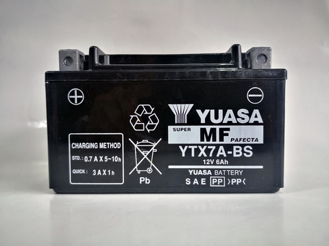 Batería Yuasa Moto YTX7A-BS 12v 6ah