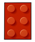 Quadro Decorativo Lego Vermelho