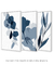 Quadro Decorativo Triplo Folhas Azuis na internet
