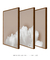 Quadro Decorativo Triplo Nuvem Bege - comprar online
