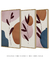 Quadro Decorativo Triplo Soft Flowers - THECORE