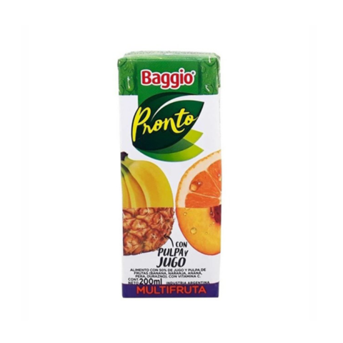 Jugo Baggio 200ml x 18 Unidades Multifrura