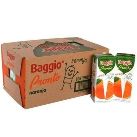 Jugo Baggio 200ml x 18 Unidades Naranja