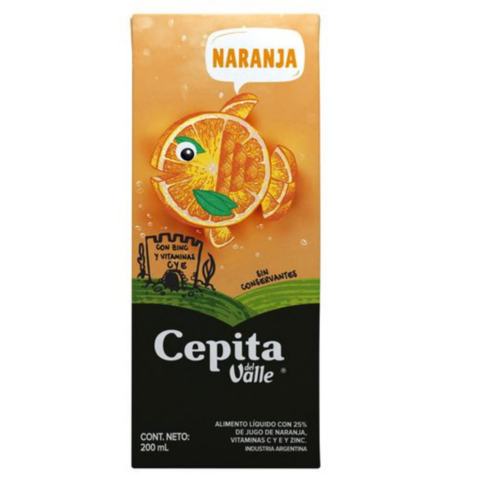 Jugo Cepita 200ml x 6 Unidades Naranja