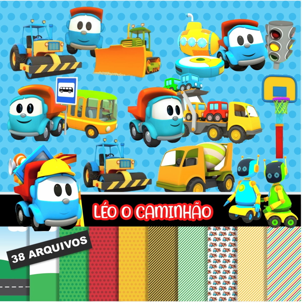 Kit Digital Léo o caminhão Scrapbook