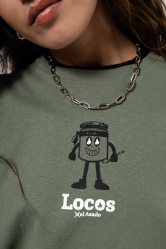 Remera oversized Locos Chimi - Verde - tienda online