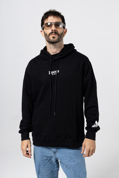 Buzo semi-oversized Locos Tribuna - Negro - comprar online