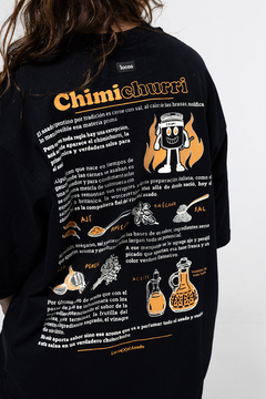 Remera oversized Locos Chimi - Negra - tienda online