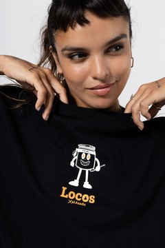 Remera oversized Locos Chimi - Negra - LOCOS X EL ASADO