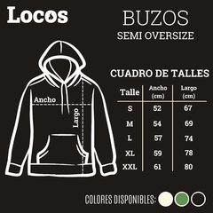 Buzo semi-oversized Locos Tribuna - Crudo