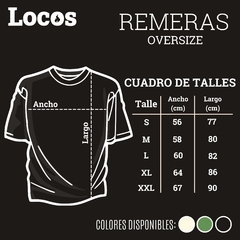 Remera oversized Locos Chimi - Negra