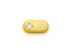 NSW 8BITDO MINI GAMEPAD ZERO 2 YELLOW EDITION