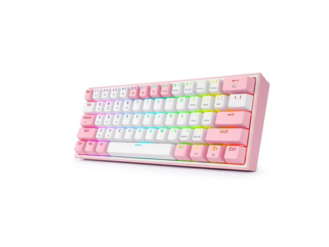 TECLADO REDRAGON K616-RGB FIZZ PRO BLANCO/ROSA