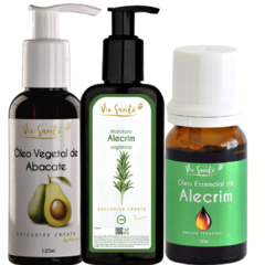 Terapia Capilar Natural (Óleo de Abacate + Hidrolato de Alecrim + Óleo Essencial de Alecrim)