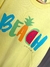 Camiseta Infantil Amarela Beach - Dudes na internet