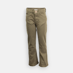 PANTALON SILVITO GABARDINA VERDE MILITAR - comprar online