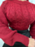 Blusa de tricô vermelho sereja na internet