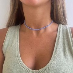 Choker Amaea Miçanga Jablonex Azul Claro