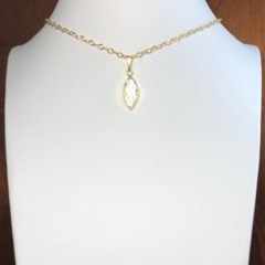 Choker Amaea Pingente Navete Cristal Folheado a Ouro 18k - comprar online