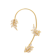 Brinco Amaea Ear Cuff Navetes Folheado a Ouro 18k - 1 Ano de Garantia no Banho