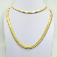 Choker Amaea Malha Grossa Folheada a Ouro 18k 