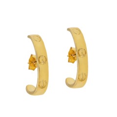 Brinco Ear Hook Cartier Folheado a Ouro 18k - 1 Ano de Garantia no Banho