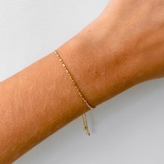 Pulseira Amaea Corrente Chuva Diamantada Folheada a Ouro 18k 