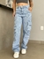 Wide leg Cargo Kathy (Jeans claro) na internet